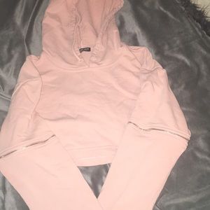 Long sleeve cropped hoodie